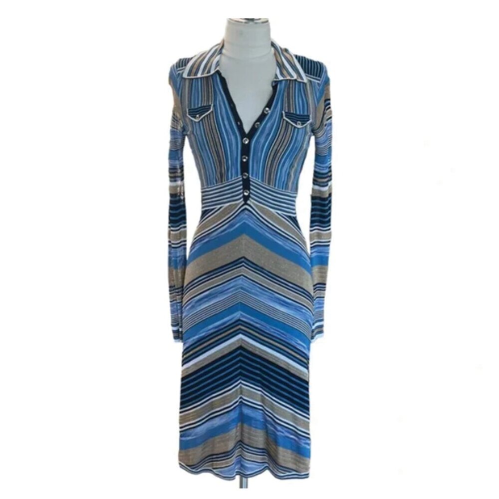 KAREN MILLEN Stripped Dress Lined Women’s Size S/M